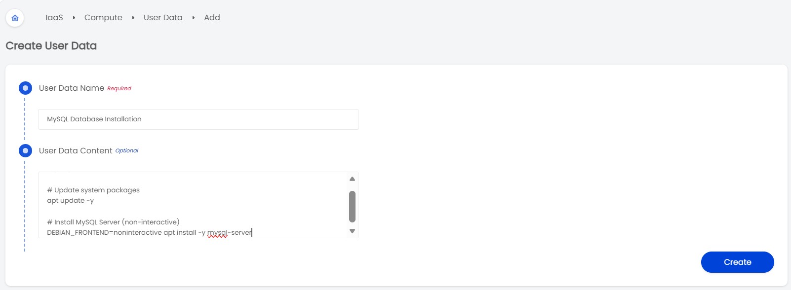 User Data | AGBC CLOUD Documentation