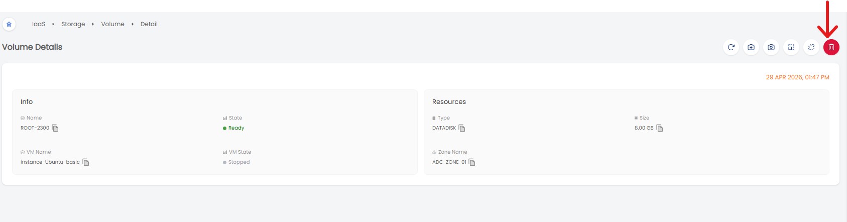 Volume | AGBC CLOUD Documentation