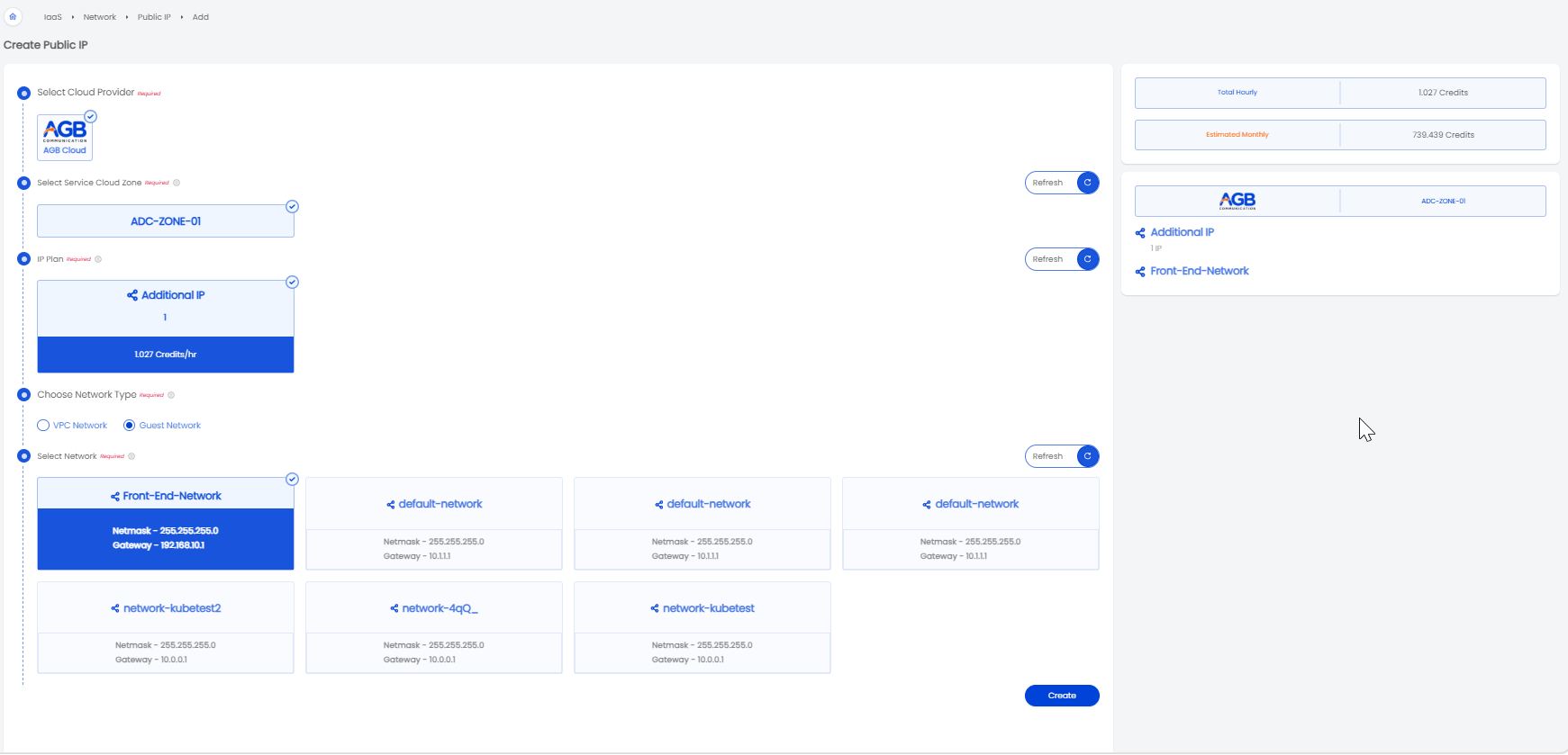 Public IP | AGBC CLOUD Documentation