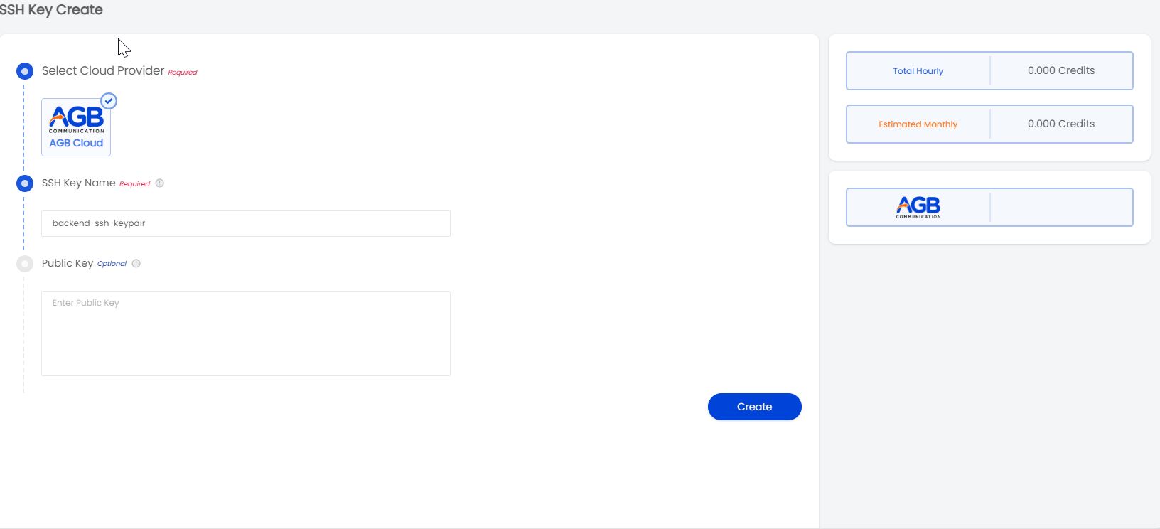 SSH Key Pair | AGBC CLOUD Documentation