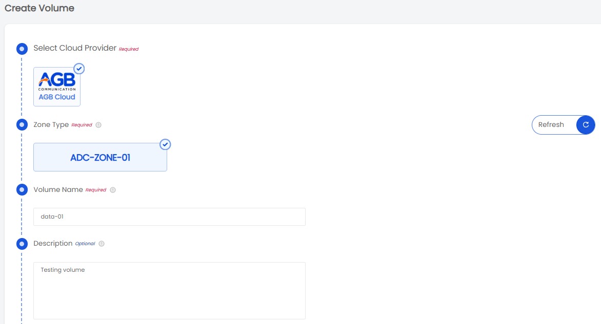 Volume | AGBC CLOUD Documentation
