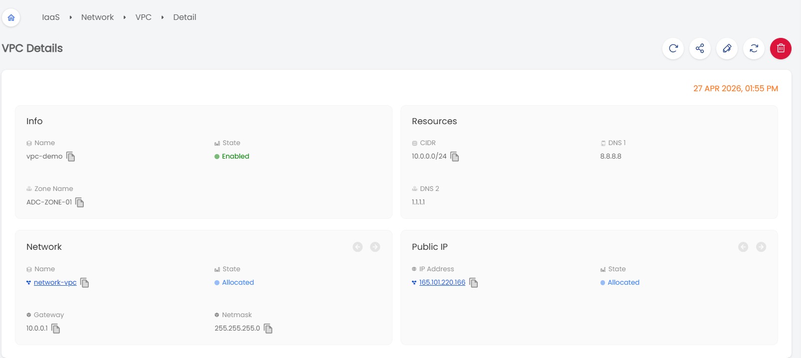 VPC | AGBC CLOUD Documentation