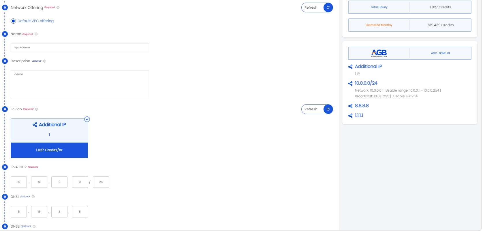 VPC | AGBC CLOUD Documentation